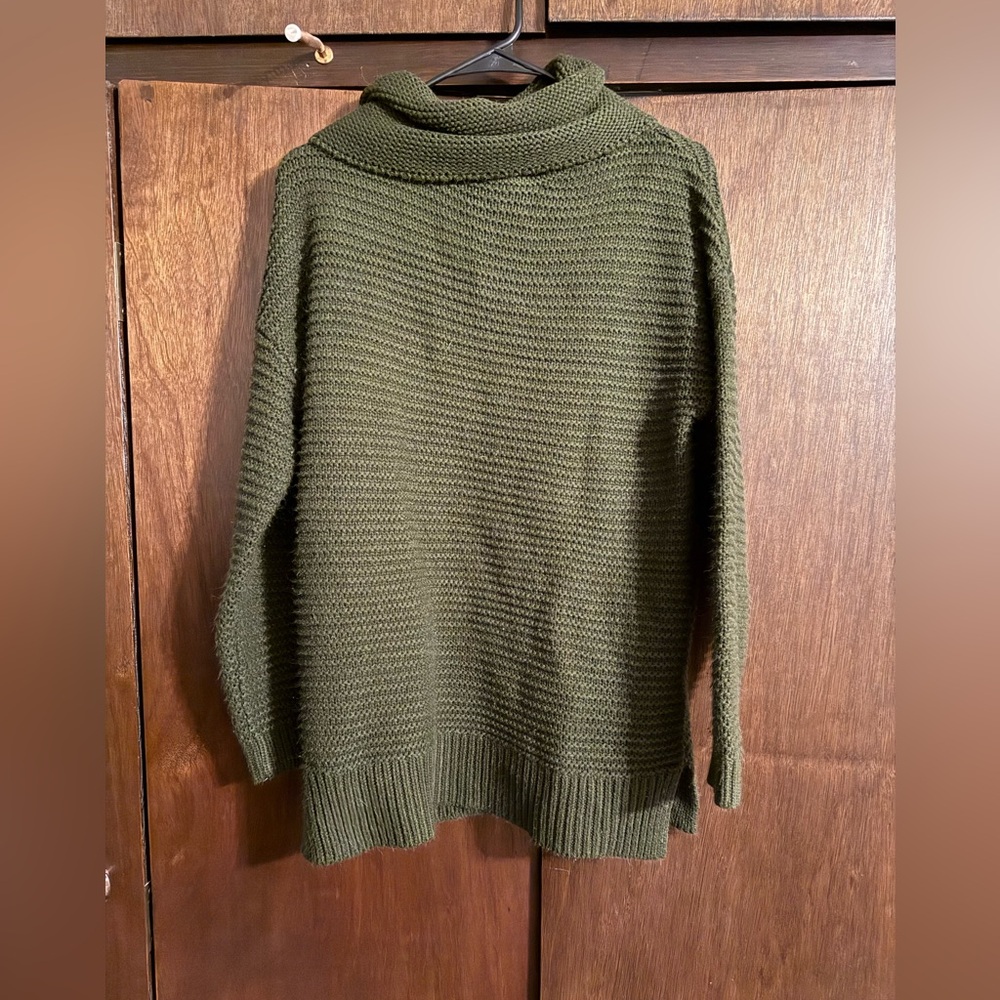 Dark Green cowl neck sweater